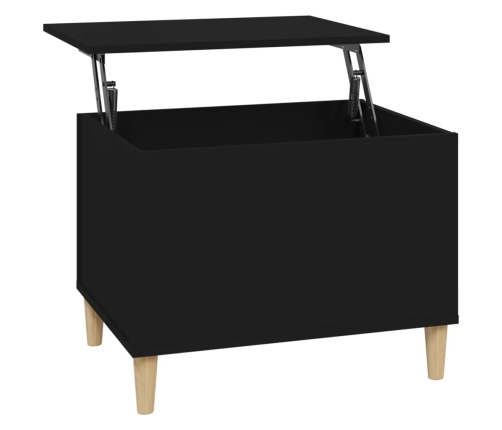 Mesa de centro madera contrachapada negro 60x44,5x45 cm