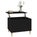 Mesa de centro madera contrachapada negro 60x44,5x45 cm