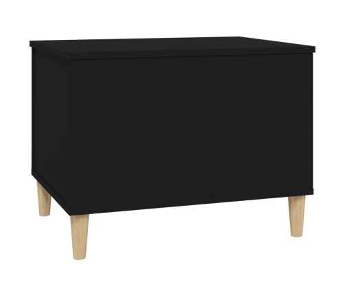 Mesa de centro madera contrachapada negro 60x44,5x45 cm