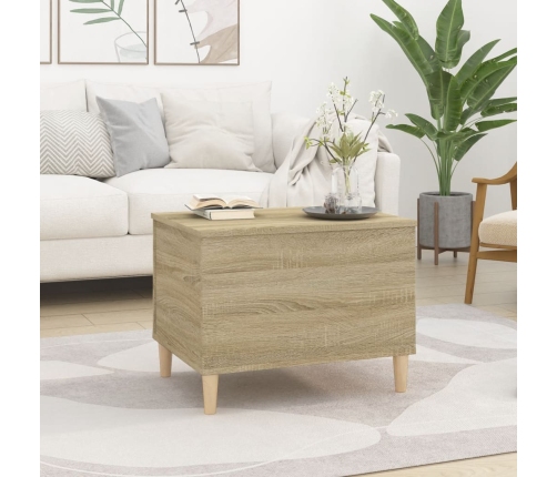 Mesa de centro madera contrachapada roble Sonoma 60x44,5x45 cm