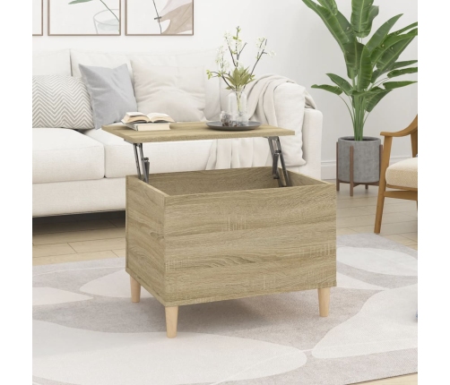 Mesa de centro madera contrachapada roble Sonoma 60x44,5x45 cm