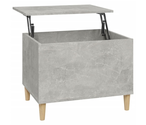 Mesa de centro madera contrachapada gris hormigón 60x44,5x45 cm