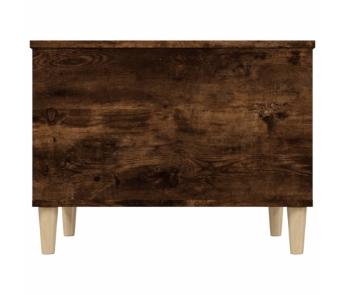 vidaXL Mesa de centro madera contrachapada roble ahumado 60x44,5x45 cm