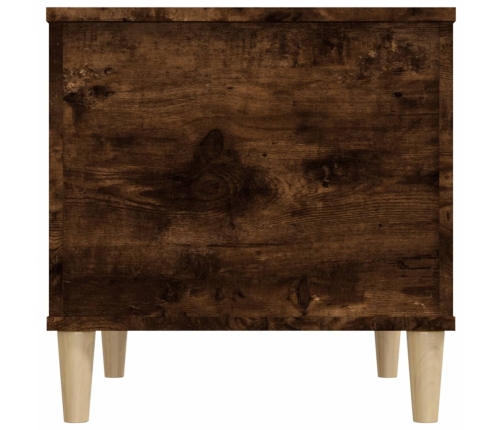 vidaXL Mesa de centro madera contrachapada roble ahumado 60x44,5x45 cm