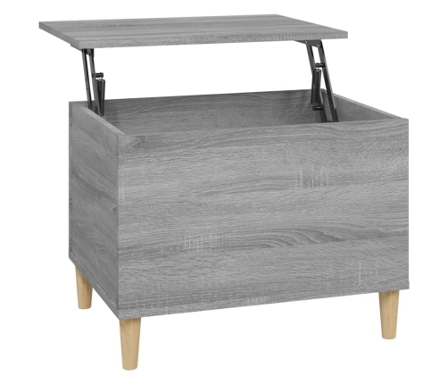 Mesa de centro madera contrachapada gris Sonoma 60x44,5x45 cm