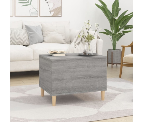 Mesa de centro madera contrachapada gris Sonoma 60x44,5x45 cm