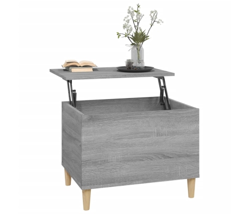 Mesa de centro madera contrachapada gris Sonoma 60x44,5x45 cm