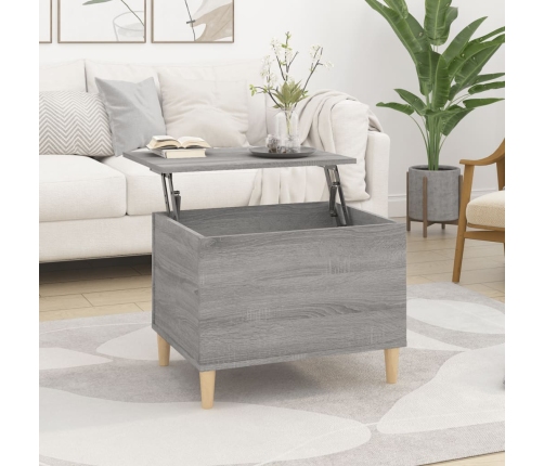 Mesa de centro madera contrachapada gris Sonoma 60x44,5x45 cm