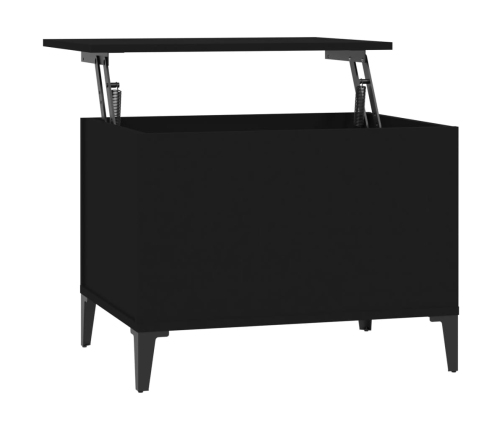 Mesa de centro madera contrachapada negro 60x44,5x45 cm