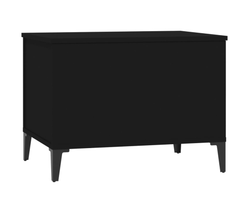 Mesa de centro madera contrachapada negro 60x44,5x45 cm