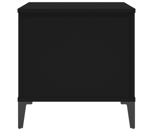 Mesa de centro madera contrachapada negro 60x44,5x45 cm