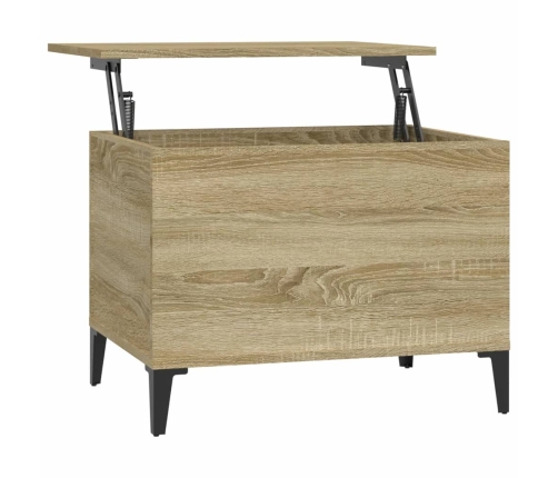 vidaXL Mesa de centro madera contrachapada roble Sonoma 60x44,5x45 cm