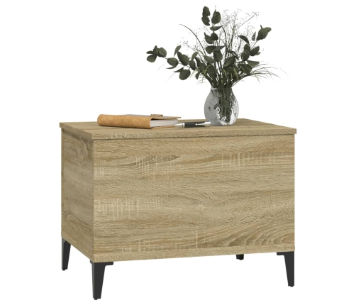 vidaXL Mesa de centro madera contrachapada roble Sonoma 60x44,5x45 cm