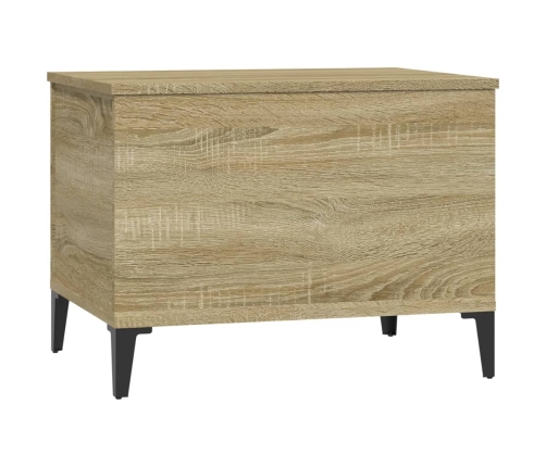 vidaXL Mesa de centro madera contrachapada roble Sonoma 60x44,5x45 cm