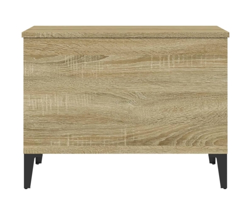 vidaXL Mesa de centro madera contrachapada roble Sonoma 60x44,5x45 cm