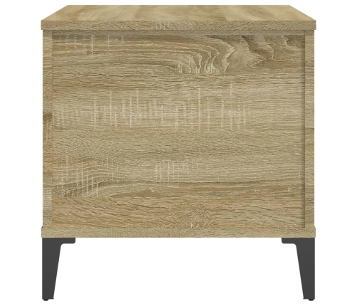 vidaXL Mesa de centro madera contrachapada roble Sonoma 60x44,5x45 cm