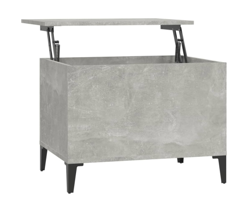 Mesa de centro madera contrachapada gris hormigón 60x44,5x45 cm