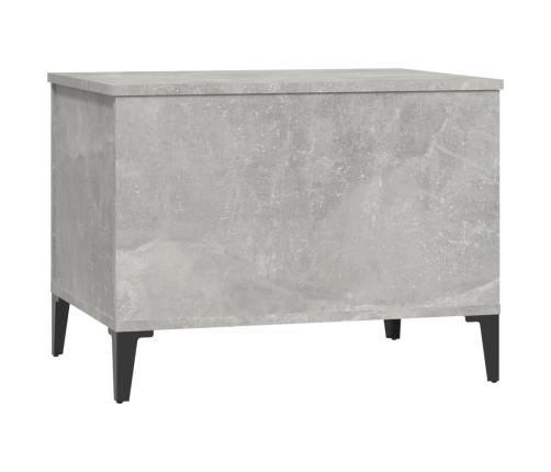 vidaXL Mesa de centro madera contrachapada gris hormigón 60x44,5x45 cm