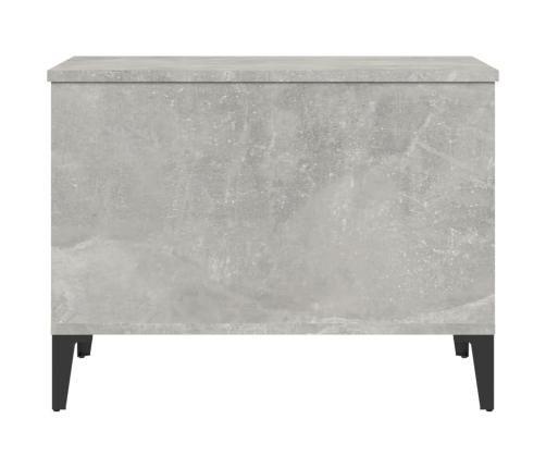 Mesa de centro madera contrachapada gris hormigón 60x44,5x45 cm