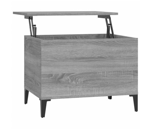 Mesa de centro madera contrachapada gris Sonoma 60x44,5x45 cm