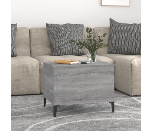 Mesa de centro madera contrachapada gris Sonoma 60x44,5x45 cm