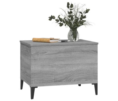 Mesa de centro madera contrachapada gris Sonoma 60x44,5x45 cm