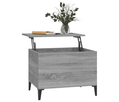 Mesa de centro madera contrachapada gris Sonoma 60x44,5x45 cm