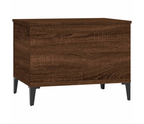 Mesa de centro madera contrachapada roble marrón 60x44,5x45 cm