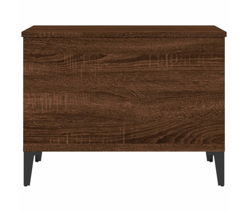 Mesa de centro madera contrachapada roble marrón 60x44,5x45 cm