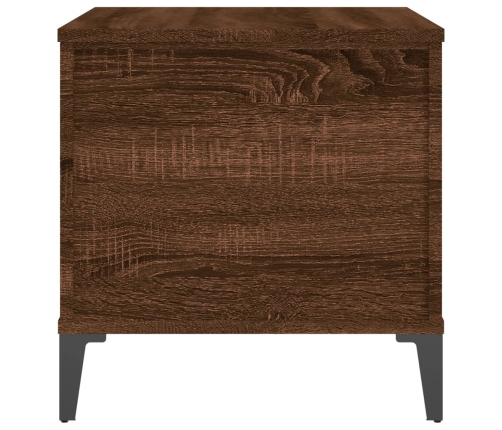 Mesa de centro madera contrachapada roble marrón 60x44,5x45 cm