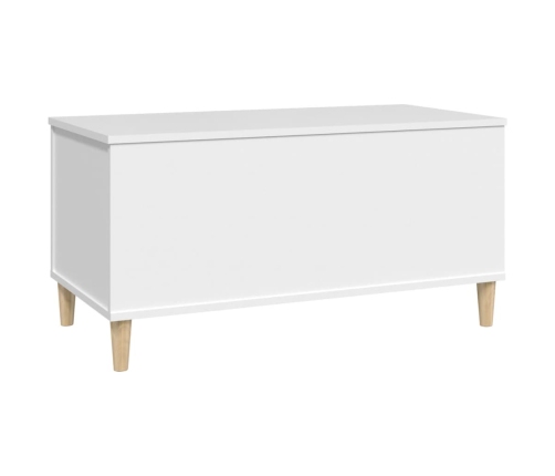 Mesa de centro madera contrachapada blanco 90x44,5x45 cm