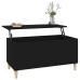 vidaXL Mesa de centro madera contrachapada negro 90x44,5x45 cm