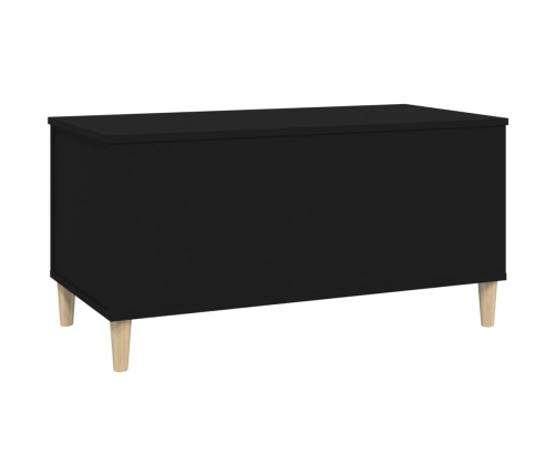 Mesa de centro madera contrachapada negro 90x44,5x45 cm