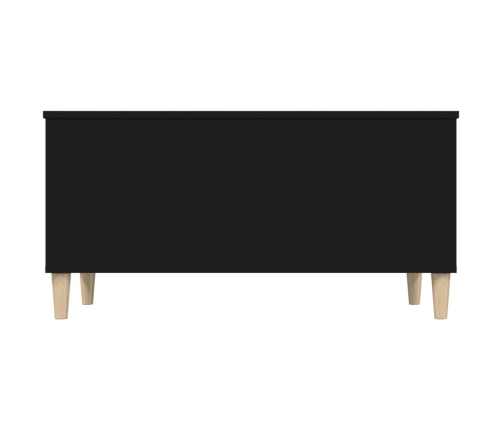 vidaXL Mesa de centro madera contrachapada negro 90x44,5x45 cm