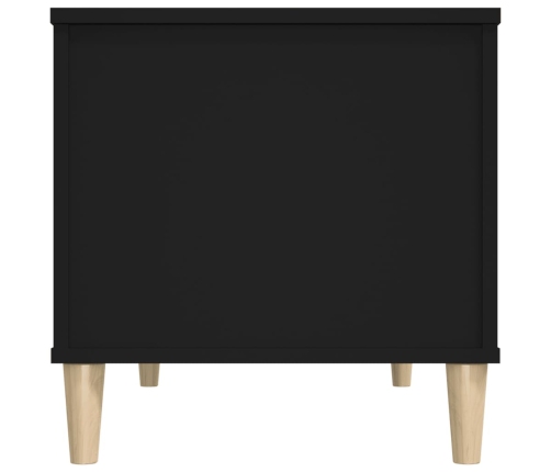 Mesa de centro madera contrachapada negro 90x44,5x45 cm