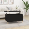 vidaXL Mesa de centro madera contrachapada negro 90x44,5x45 cm