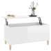 Mesa de centro madera contrachapada blanco brillo 90x44,5x45 cm