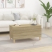 vidaXL Mesa de centro madera contrachapada roble Sonoma 90x44,5x45 cm