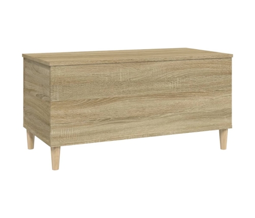 vidaXL Mesa de centro madera contrachapada roble Sonoma 90x44,5x45 cm