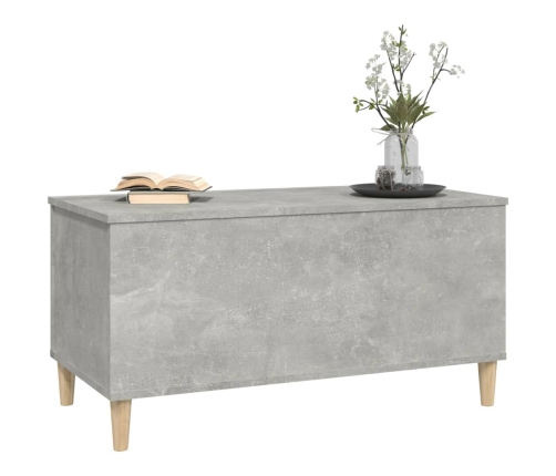 Mesa de centro madera contrachapada gris hormigón 90x44,5x45 cm