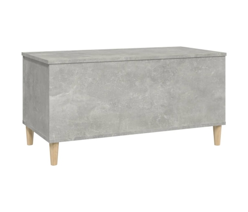 Mesa de centro madera contrachapada gris hormigón 90x44,5x45 cm