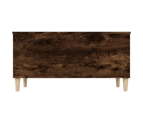 Mesa de centro madera contrachapada roble ahumado 90x44,5x45 cm