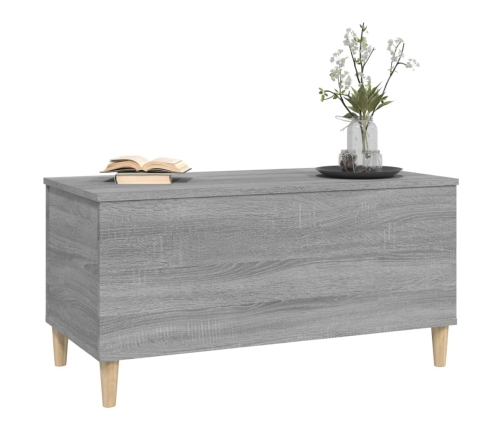 Mesa de centro madera contrachapada gris Sonoma 90x44,5x45 cm