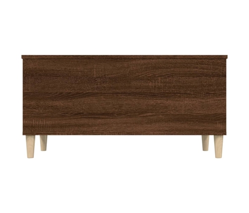 Mesa de centro madera contrachapada roble marrón 90x44,5x45 cm