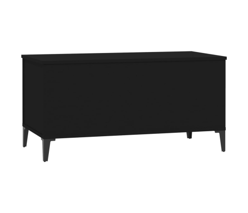 Mesa de centro madera contrachapada negro 90x44,5x45 cm