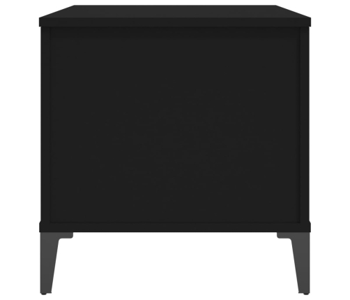 Mesa de centro madera contrachapada negro 90x44,5x45 cm