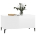 Mesa de centro madera contrachapada blanco brillo 90x44,5x45 cm