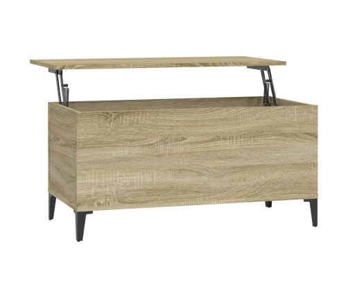 Mesa de centro madera contrachapada roble Sonoma 90x44,5x45 cm