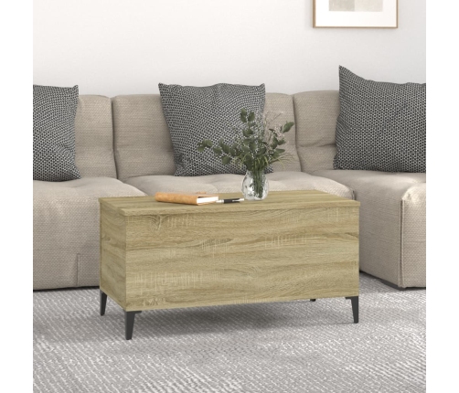 Mesa de centro madera contrachapada roble Sonoma 90x44,5x45 cm