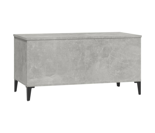 Mesa de centro madera contrachapada gris hormigón 90x44,5x45 cm